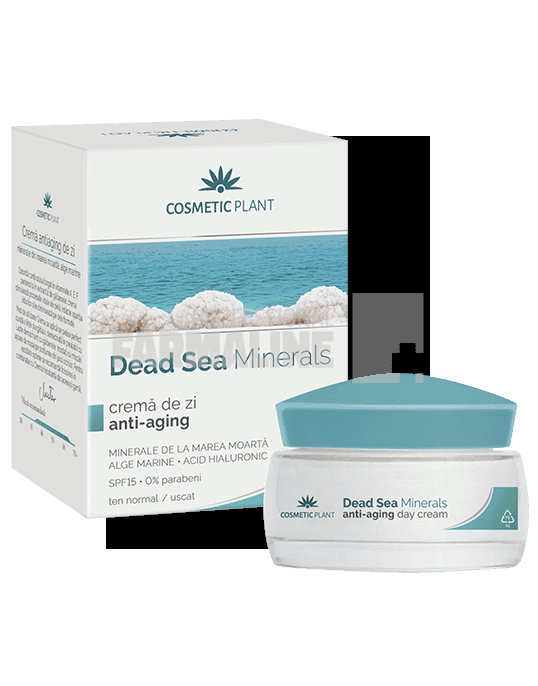 Cosmetic Plant Crema de zi pentru fermitate cu minerale de la Marea Moarta (Dead Sea Minerals), alge marine si acid hialuronic cu SPF15 50 ml 1 Cosmetic Plant Crema de zi pentru fermitate cu minerale de la Marea Moarta (Dead Sea Minerals)