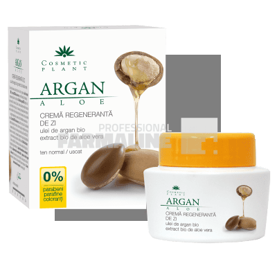 Cosmetic Plant Crema regeneranta de zi cu ulei de argan bio si extract bio de aloe vera ten normal/uscat 50 ml