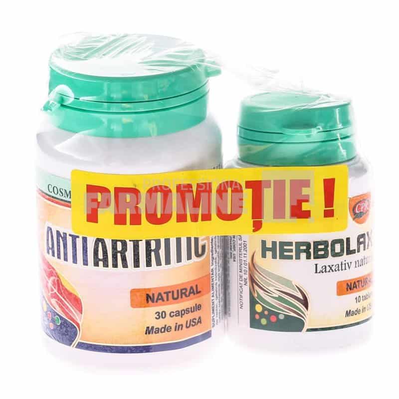 CosmoPharm Antiartritic 30 capsule + Herbolax 10 capsule Cadou