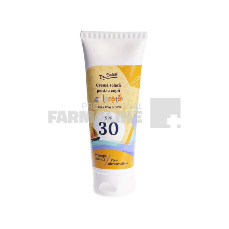 Crema solara colorata pentru copii SPF30+ 100 ml