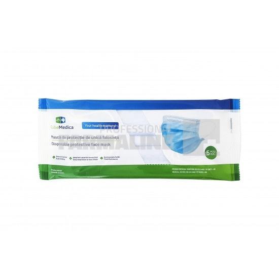 Cube Medica Masca protectie unica folosinta 3 pliuri 5 bucati