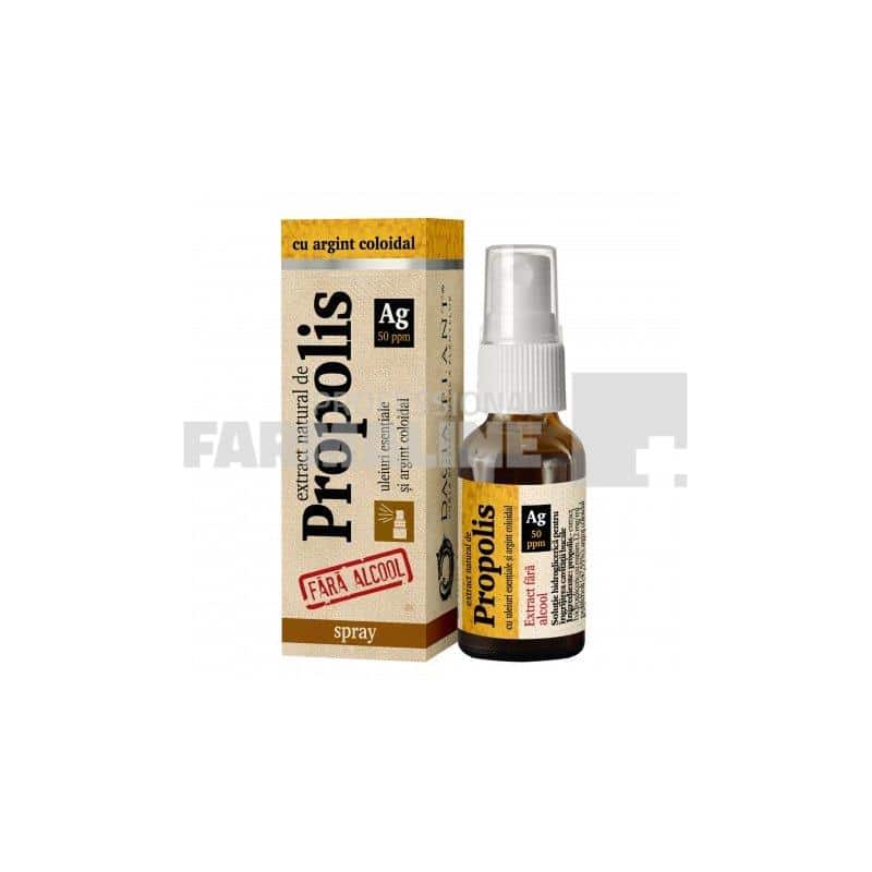 Dacia Plant Extract natural de propolis cu argint coloidal fara alcool spray 20 ml