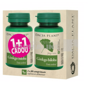 Dacia Plant Pachet Ginkgo Biloba 60 comprimate 1+1 Gratis
