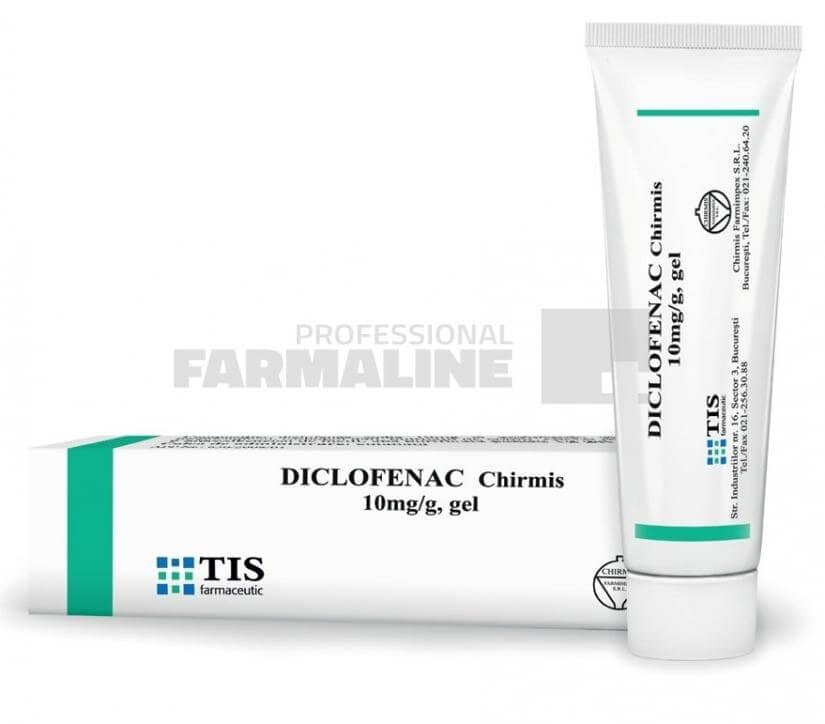 Diclofenac Chirmis Gel 10 mg/g 50 g 1 Diclofenac Chirmis Gel 10 mg/g 50 g
