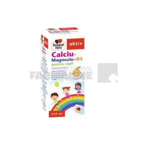 Doppelherz Aktiv Calciu + Magneziu + D3 Sirop pentru copii 250 ml
