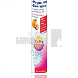 Doppelherz Aktiv Calciu + Magneziu + Zinc + Seleniu 15 comprimate efervescente