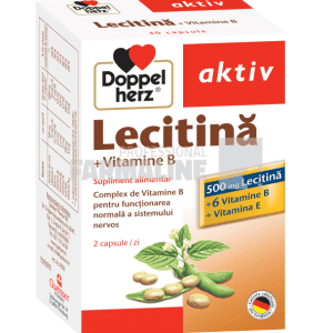Doppelherz Aktiv Lecitina 500 mg + Vitamine B + Vitamina E 40 tablete