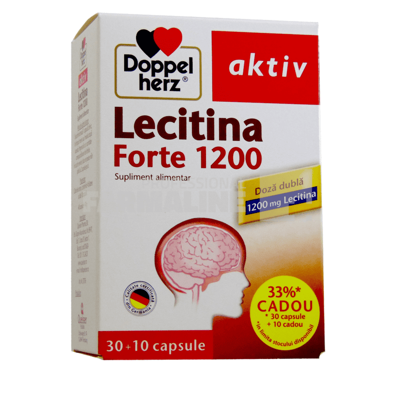 Doppelherz Aktiv Lecitina Forte 1200 mg 30 capsule + 10 capsule Cadou