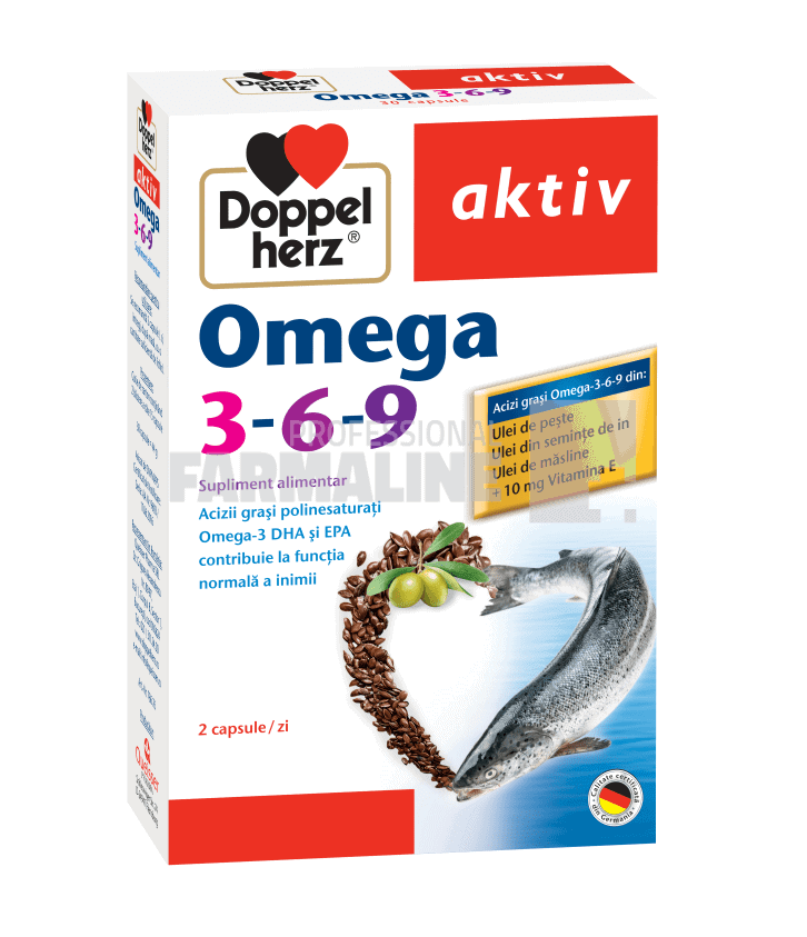 Doppelherz Aktiv Omega 3-6-9 + vitamina E 30 capsule 1 Doppelherz Aktiv Omega 3-6-9 + vitamina E 30 capsule