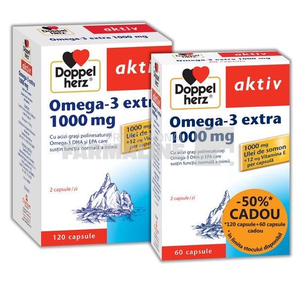 Doppelherz Aktiv Omega 3 Extra 1000 mg 120 capsule + 60 capsule Cadou