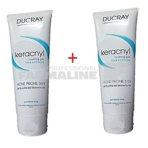 Ducray Keracnyl Gel spumant de purificare 200 ml 1 + 1 50% din al II lea