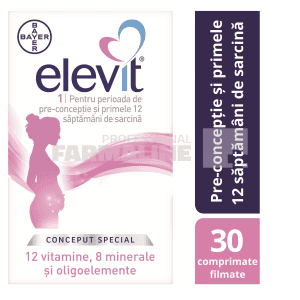 Elevit 1 Multivitamine pentru perioada de pre-conceptie si sarcina Primul trimestru de sarcina 30 comprimate