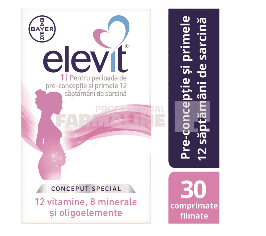 Elevit 1 Multivitamine pentru perioada de pre-conceptie si sarcina Primul trimestru de sarcina 30 comprimate 1 Elevit 1 Multivitamine pentru perioada de pre-conceptie si sarcina Primul trimestru de sarcina 30 comprimate