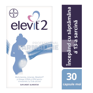Elevit 2 Multivitamine pentru Sarcina – Trimestrul 2 si 3 de sarcina – 30 capsule