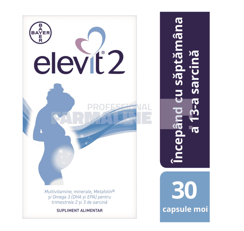 Elevit 2 Multivitamine pentru Sarcina – Trimestrul 2 si 3 de sarcina – 30 capsule 1 Elevit 2 Multivitamine pentru Sarcina – Trimestrul 2 si 3 de sarcina – 30 capsule