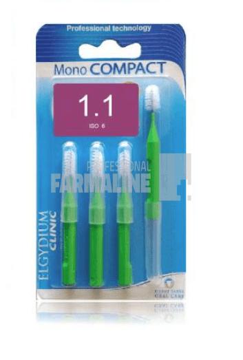 Elgydium Clinic Periute interdentare Monocompact Green 4 bucati 1 Elgydium Clinic Periute interdentare Monocompact Green 4 bucati