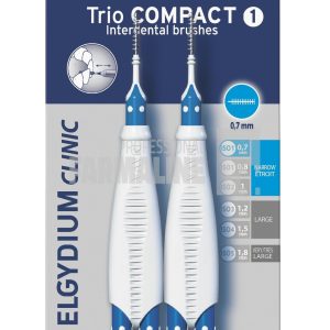 Elgydium Periuta Interdentara Trio Compact Mixt Narrow 2 bucati