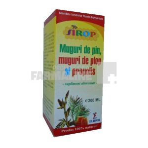 Elidor Sirop Muguri de Plop cu Muguri de Pin si Propolis 200 ml