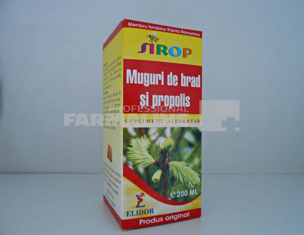 Elidor Sirop patlagina muguri de brad si propolis 200 ml 1 Elidor Sirop patlagina muguri de brad si propolis 200 ml