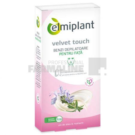 Elmiplant Velvet Touch Benzi depilatoare pentru fata cu Ulei de Shea si Rozmarin 20 bucati
