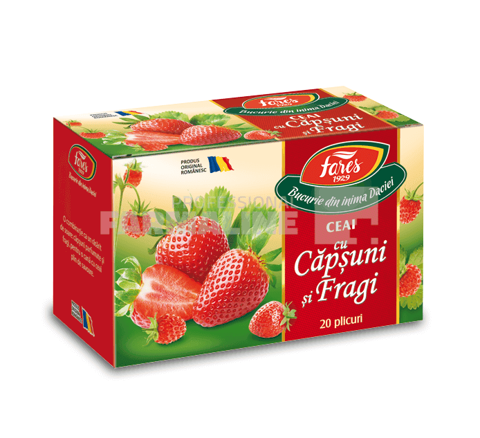 Fares Ceai Capsuni si Fragi 20 plicuri 1 Fares Ceai Capsuni si Fragi 20 plicuri