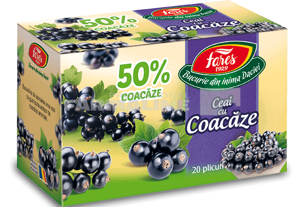 Fares Ceai Coacaze ( 50% coacaze ) 20 plicuri 1 Fares Ceai Coacaze ( 50% coacaze ) 20 plicuri