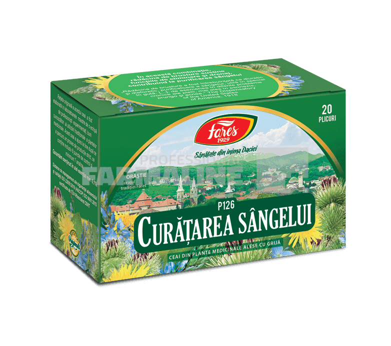 Fares Ceai Curatarea sangelui 20 plicuri 1 Fares Ceai Curatarea sangelui 20 plicuri