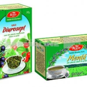 Fares Ceai Diurosept 50 g + Ceai Menta 5 plicuri Cadou