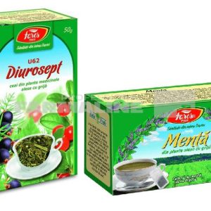 Fares Ceai Diurosept 50 g + Ceai Menta 5 plicuri Cadou