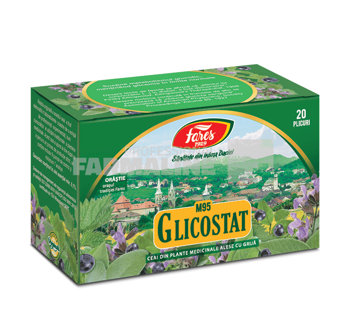 Fares Ceai Glicostat 20 plicuri 1 Fares Ceai Glicostat 20 plicuri