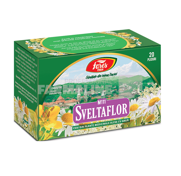 Fares Ceai Sveltaflor 20 plicuri 1 Fares Ceai Sveltaflor 20 plicuri