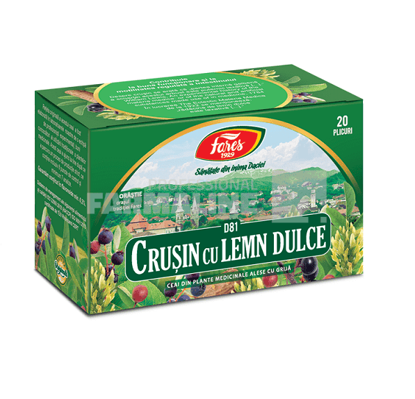 Fares Ceai crusin cu lemn dulce 20 plicuri 1 Fares Ceai crusin cu lemn dulce 20 plicuri