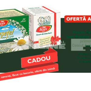 Fares Ceai musetel 20 plicuri + Ceai aniversar 90 ani Cadou