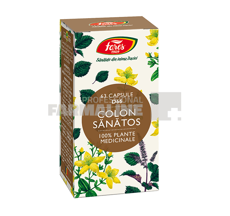 Fares D66 Colon sanatos 63 capsule 1 Fares D66 Colon sanatos 63 capsule