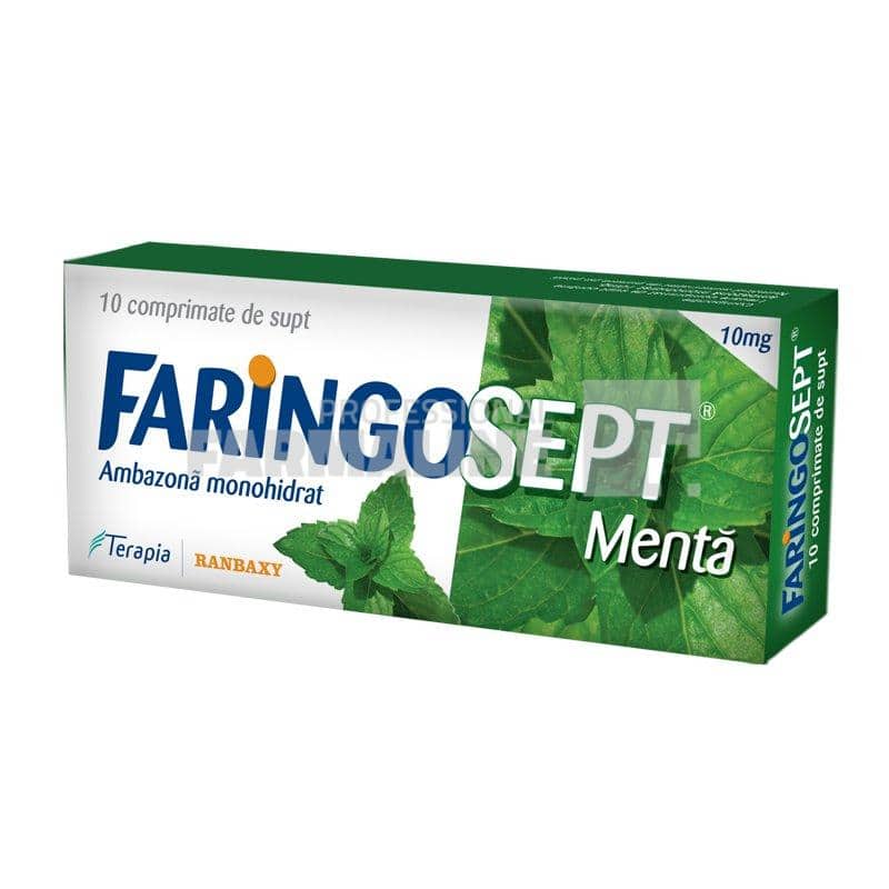 Faringosept menta 10 mg 10 comprimate