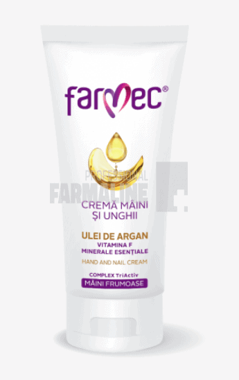 Farmec Crema maini si unghii cu ulei de argan, vitamina F si minerale esentiale 100 ml 1 Farmec Crema maini si unghii cu ulei de argan