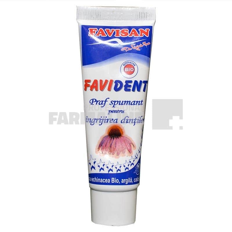 Favident Praf spumant pentru ingrijirea dintilor 50 ml