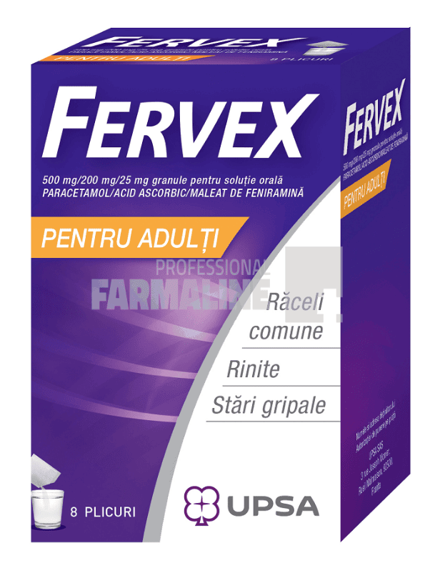 Fervex pentru adulti 8 plicuri 1 Fervex pentru adulti 8 plicuri