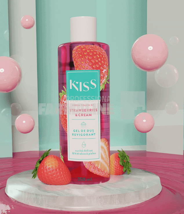 Fiterman Kiss Gel de dus Strawberry & Cream 250 ml 1 Fiterman Kiss Gel de dus Strawberry & Cream 250 ml