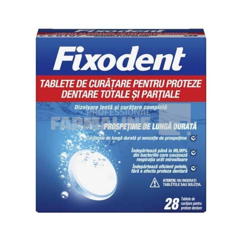 Fixodent Tab Long Last Fresh - Curățare Proteză Eficientă 1 Fixodent Tab long last fresh tablete curatare proteza 28bucati