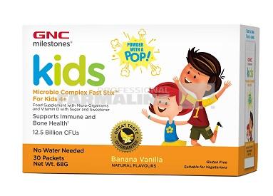 GNC Microbio Complex fast stix probiotice copii 4+ 30 plicuri