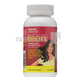 GNC Miletones Teen Multivitamine pentru fete 12-17 ani 120 comprimate