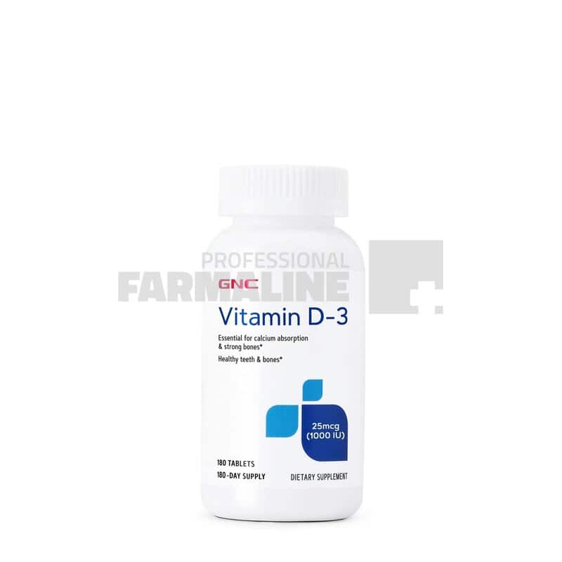 GNC Vitamina D3 1000 UI 180 tablete