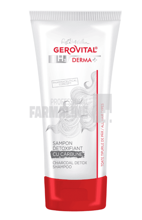 Gerovital H3 Derma + Sampon detoxifiant cu carbune 200ml 1 Gerovital H3 Derma + Sampon detoxifiant cu carbune 200ml