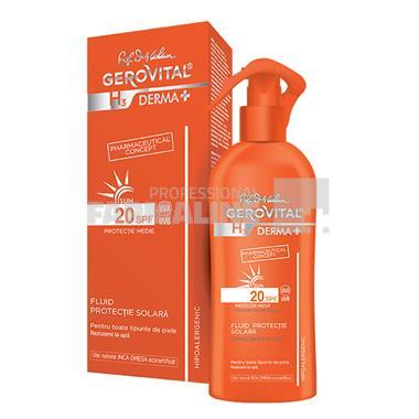 Gerovital H3 Derma+ Sun Fluid protecție solară SPF20 150 ml