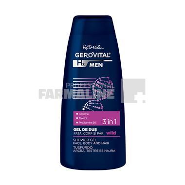 Gerovital H3 Men Gel de dus 3 in 1 Wild 400 ml