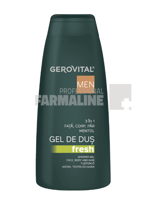 Gerovital Men Gel de dus fresh 3 in 1 400 ml 1 Gerovital Men Gel de dus fresh 3 in 1 400 ml