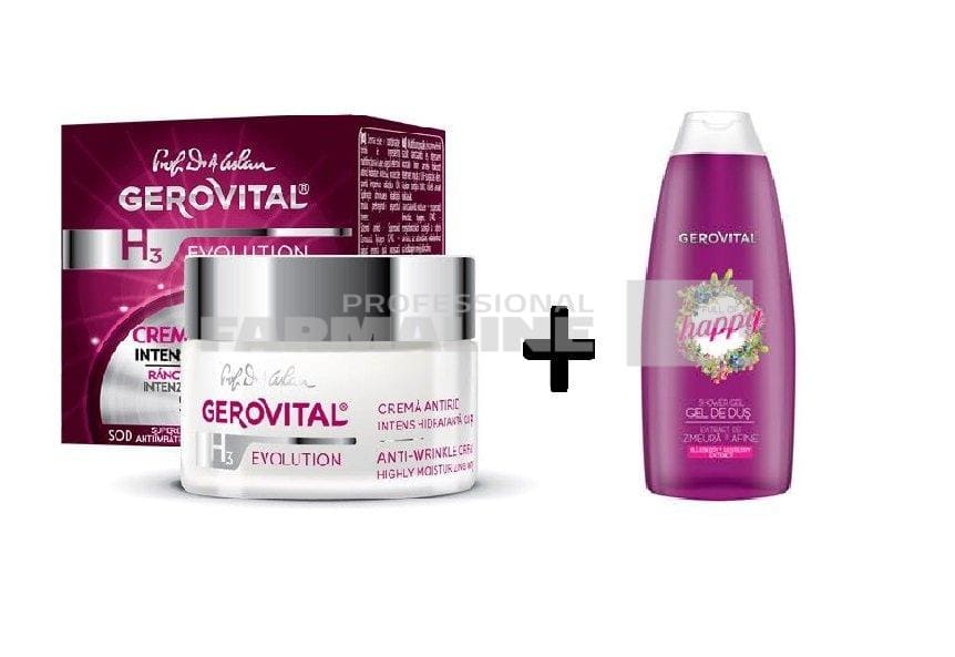Gerovital Pachet Crema lift hidratanta de zi SPF10 50 ml + Gel de duș Full of Happy 250 ml 1 Gerovital Pachet Crema lift hidratanta de zi SPF10 50 ml + Gel de duș Full of Happy 250 ml