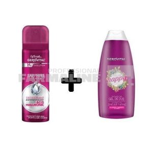 Gerovital Pachet Deo Spray Sapphire 150 ml + Gel de duș Full of Happy 250 ml