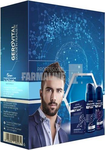 Gerovital Pachet H3 Men Lotiune dupa ras 100 ml + Spuma de ras 200 ml + Wild Deodorant Spray 150 ml 1 Gerovital Pachet H3 Men Lotiune dupa ras 100 ml + Spuma de ras 200 ml + Wild Deodorant Spray 150 ml